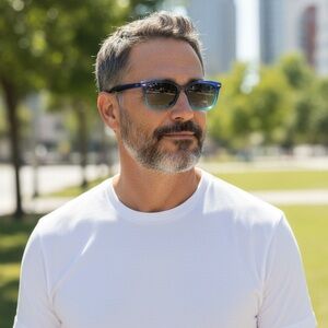 Robert Graham Mirrored Purple and Blue Ombre Polarized Sunglasses 53/19/145